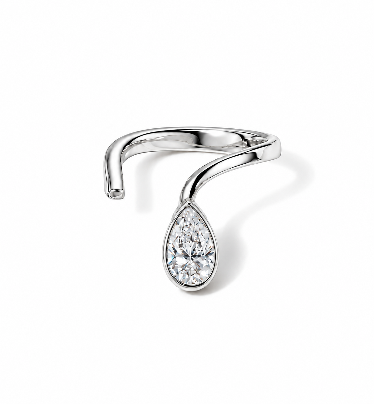 Solitario Acqua in oro bianco 18k